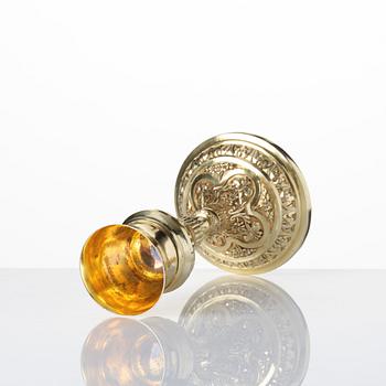 A Spanish colonial silver-gilt chalice, mark of Antonio Forcada y la Plaza, Mexico city, ca 1800.
