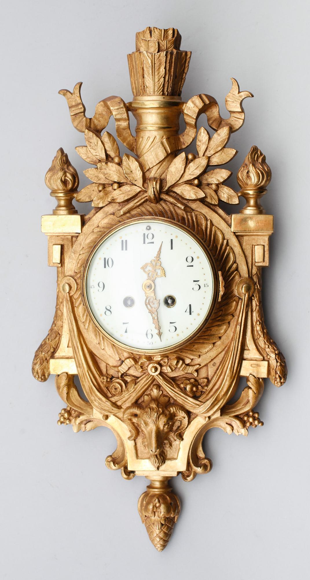 VÄGGPENDYL, gustaviansk stil, 1900-talets första hälft.
