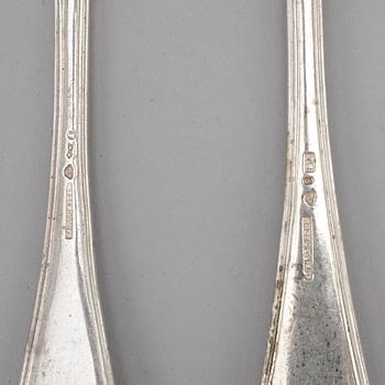 PARTI SILVER, 29 delar, bla Sverige, 1800/1900-tal. Totalvikt 853 gram.