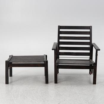 Elsa Stackelberg, garden furniture group, 8 pieces, Fri form AB, Edsbruk.