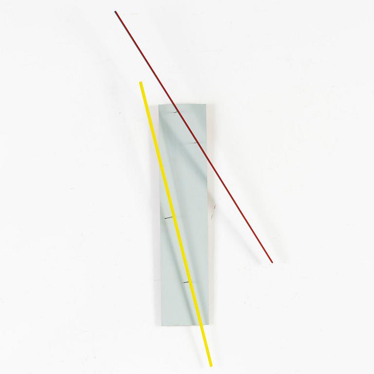 Axel Knipschild, blandteknik/väggobjekt. Signerad och daterad 1976 a tergo.