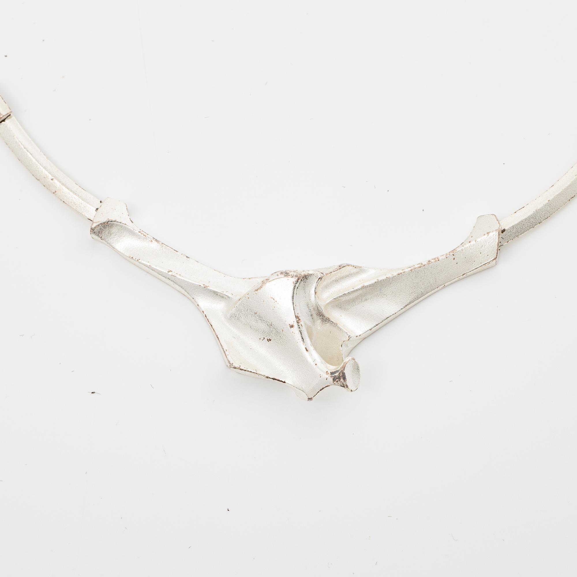 Lapponia, necklace, sterling silver, design probably by Björn Weckström, Finland, 1990.