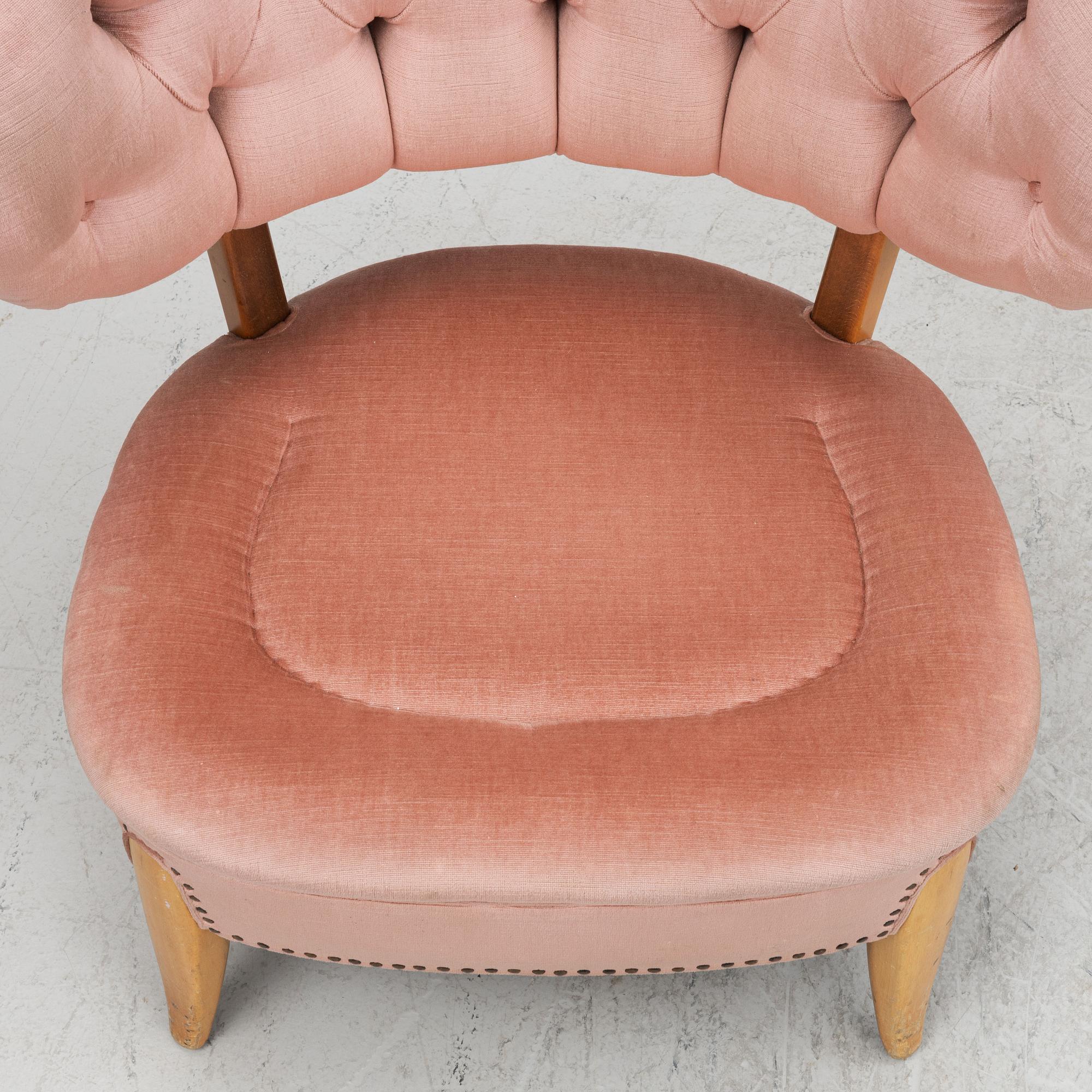 Otto Schulz, a pair of lounge chairs, Jio Möbler, Sweden, mid 20th century.