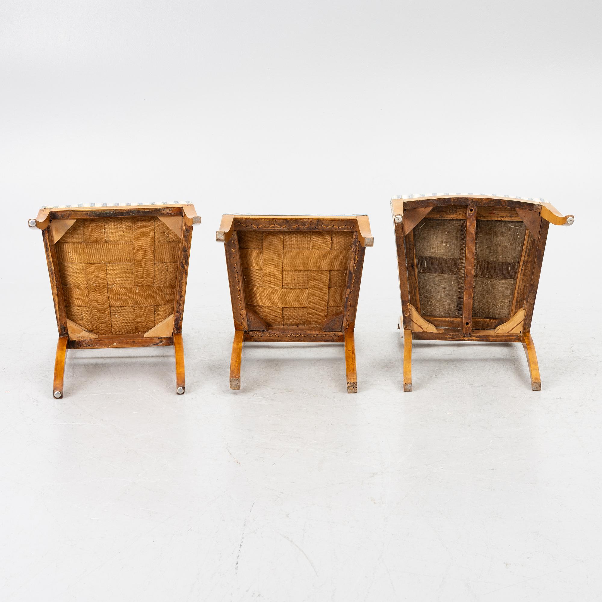 Chairs, 13 similar, Karl Johan, 19th century.