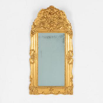 A Rococo style mirror, 19th Century.
