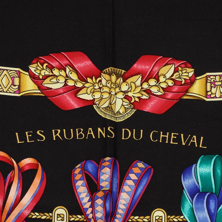 SCARF, siden, "Les rubans du cheval", design Joachim Metz, Hermès, Paris.