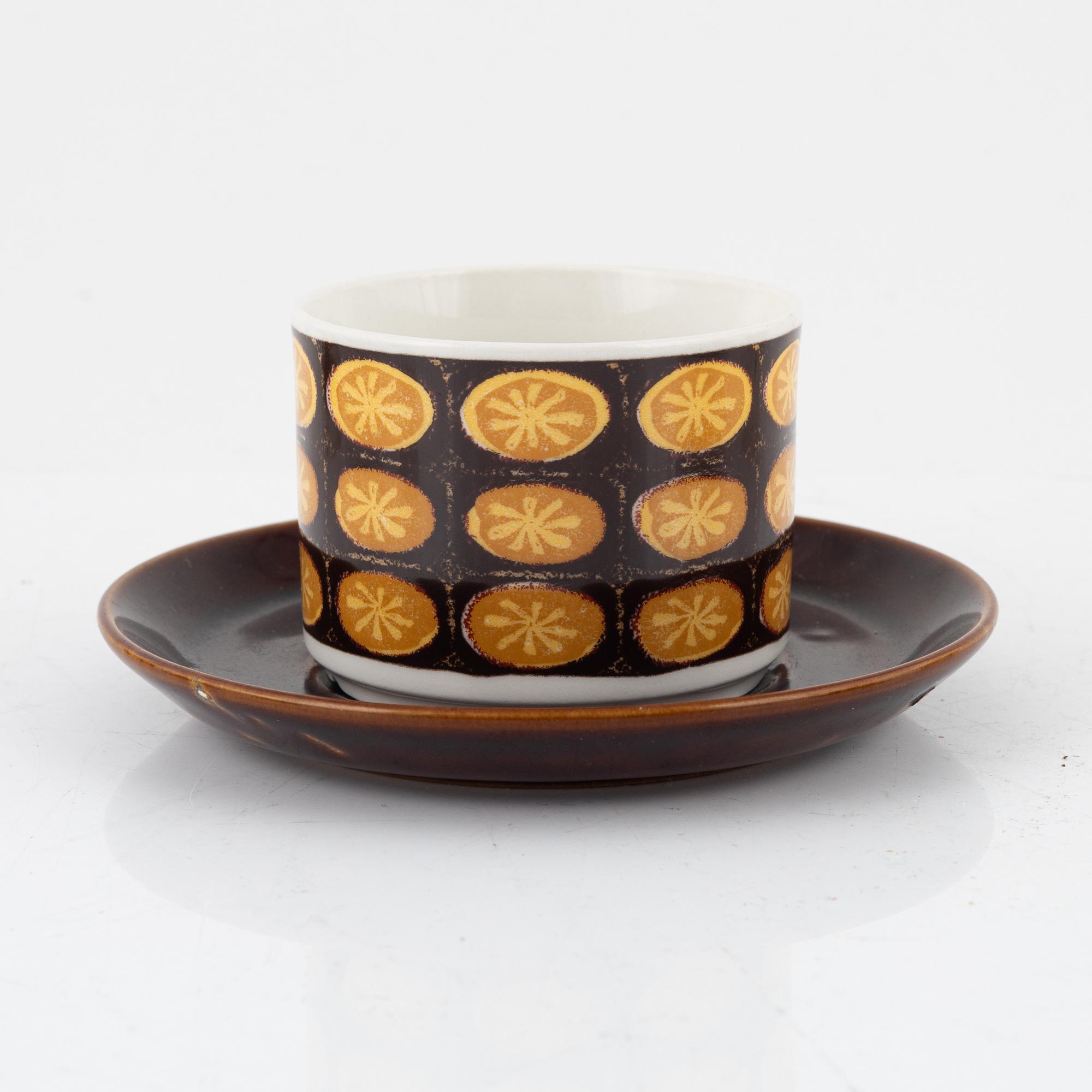 Helmer Ringström, service, 4 pcs, "Lemon", Gefle, second half of the 20th century.