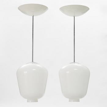 A pair of ceiling lamps, Zero, Sweden, late 20th century.