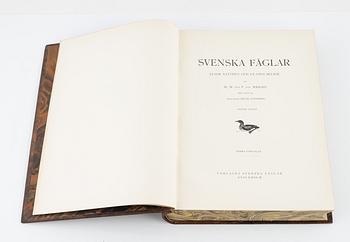 M,W & F von Wright, bokverk, 3 band, "Svenska Fåglar", Börtzells tryckeri AB, Stockholm, 1927-1929.