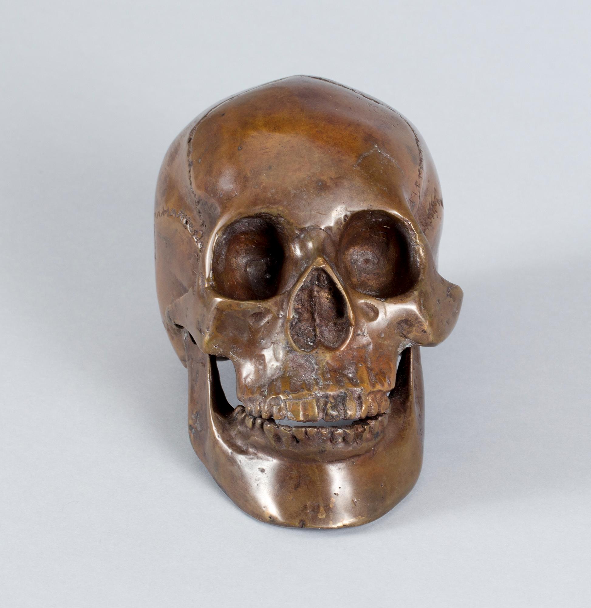SKULPTUR, patinerad mässing, 1900-tal.