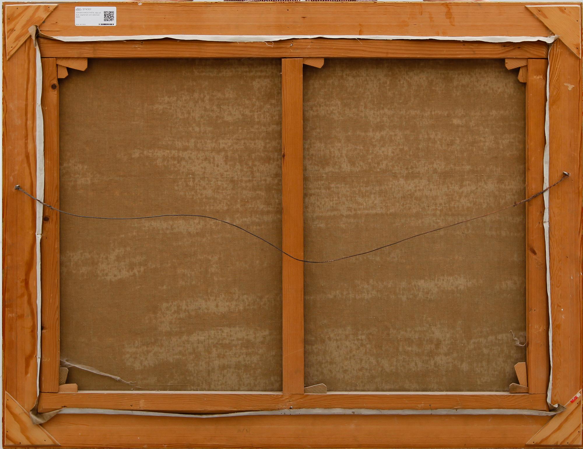 JOHAN KROUTHÉN, olja på duk, signerad och daterad 1920.