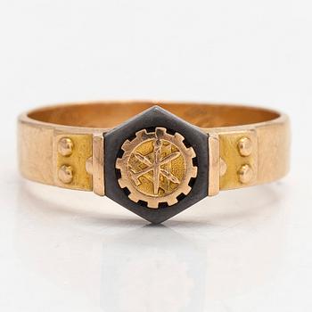 Ring, 18K guld, Suomen Kultaseppä Oy, Turku, 1920.