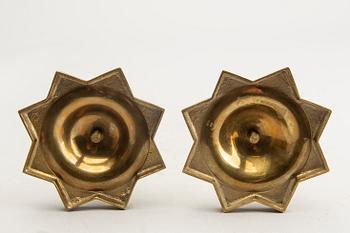 Skultuna Brassworks, "Stjärnestaken", candlesticks, a pair, brass.