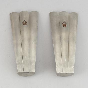 A pair of petwr wall sconces, Herman bergman AB, Stockholm, 1930.