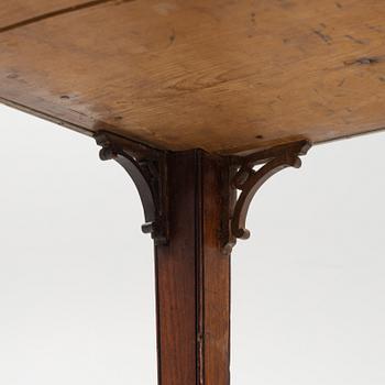 A late Gustavian mahogany card table from around the year 1800.