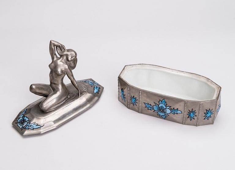 SKRIN OCH VAS,  porslin, Fraureuth Kunstabteilung och Kaestner Saxonia, Tyskland, 1920-tal.