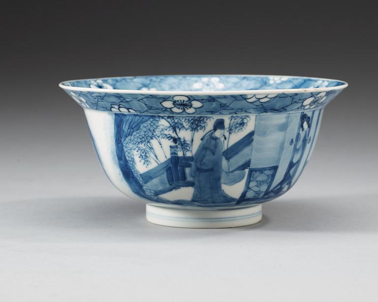 A blue a bowl, Qing dynasty with Kangxis six character mark and period (1662-1722).