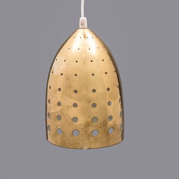 TAKLAMPA, mässing, 1960-tal.