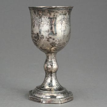 KALK, silver, 1800-talets första hälft, kontrollstämplad Tyskland/Polen. 158 gram.