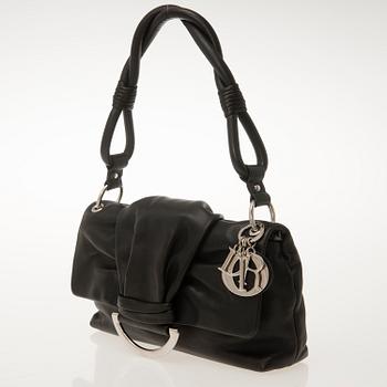 CHRISTIAN DIOR, Black Leather Demi Lune Small Flap Bag.
