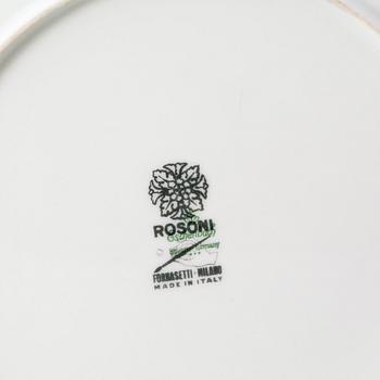 A set of twelve Piero Fornasetti 'Rosoni' porcelain plates, Milan, Italy.