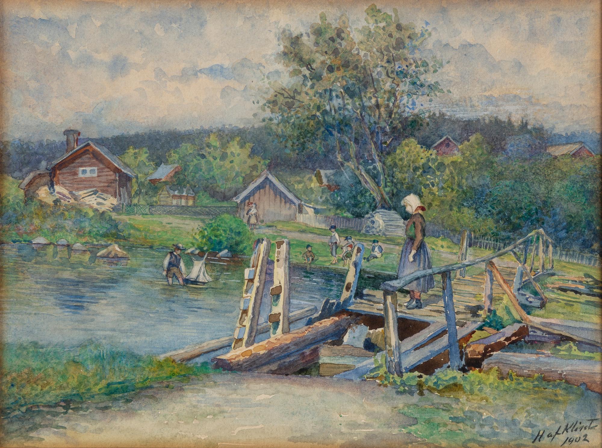 HILMA AF KLINT, akvarell, signerad H af Klint och daterad 1902.