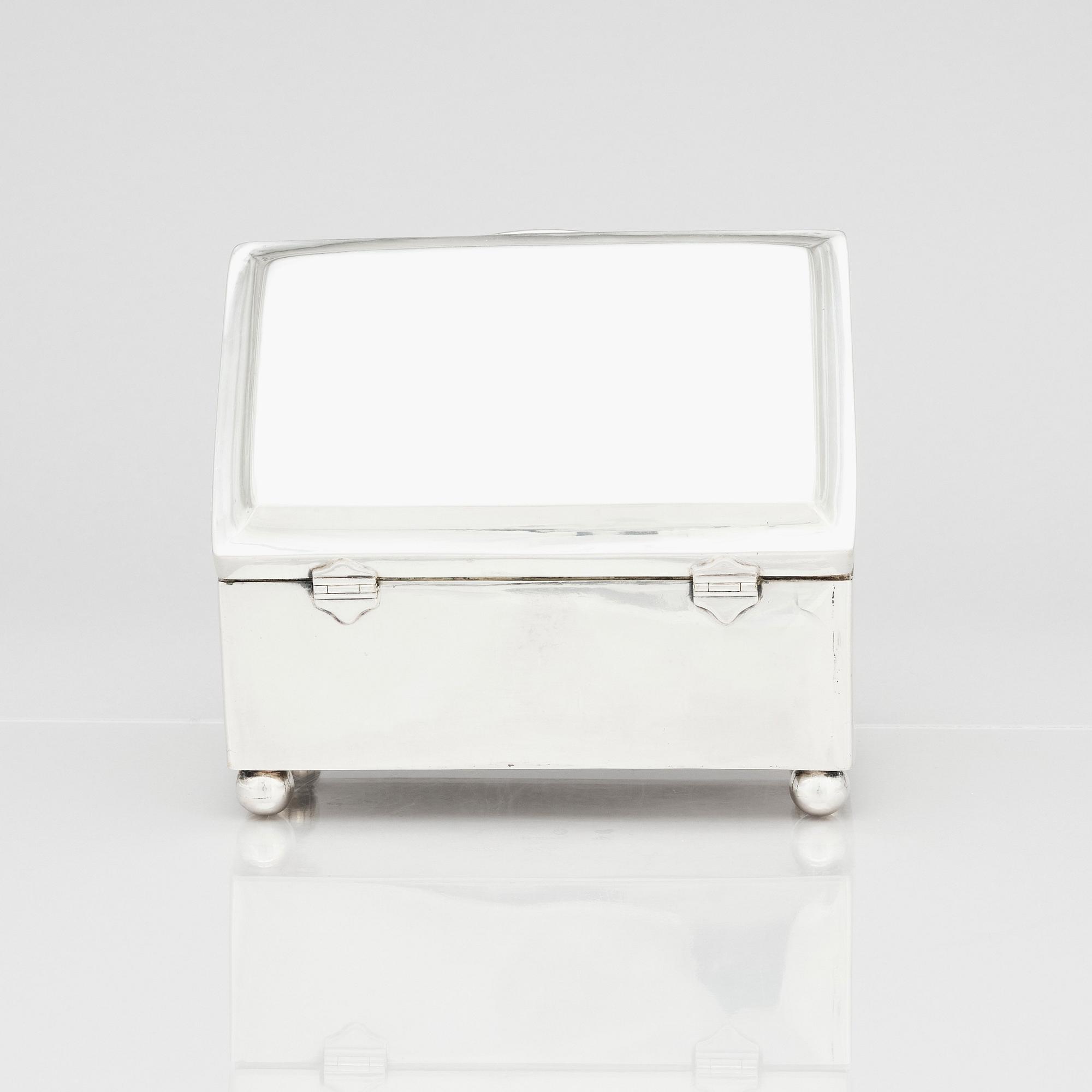 Lars Boye, skrin, silver, Stockholm 1783. Gustavianskt.