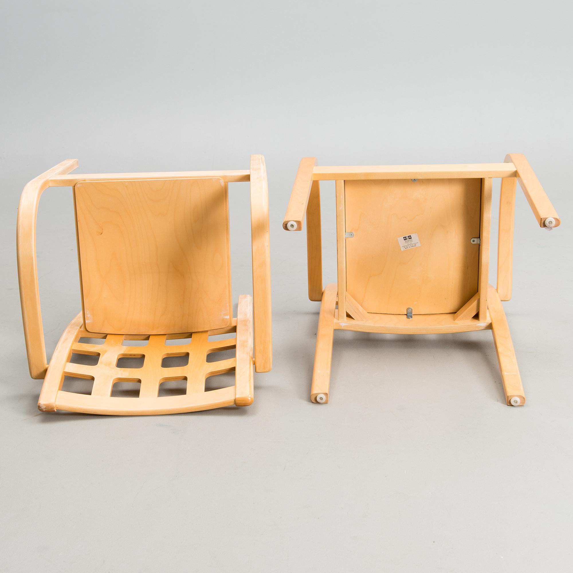 A set of 1990s chairs model Ruutu for Asko.