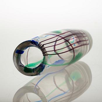 A Vicke Lindstrand 'Abstracta' glass vase, Kosta 1950's-60's.