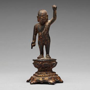 640. A bronze figure of buddha, Ming dynasty (1368-1644).