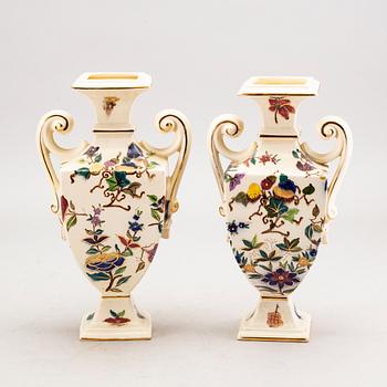 A set of 2 pairs of Rörstrand majolica urns.