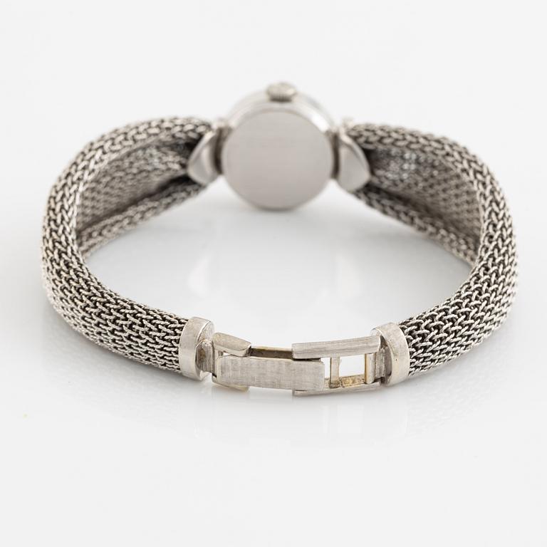 White gold and brilliant cut diamond cocktail watch.