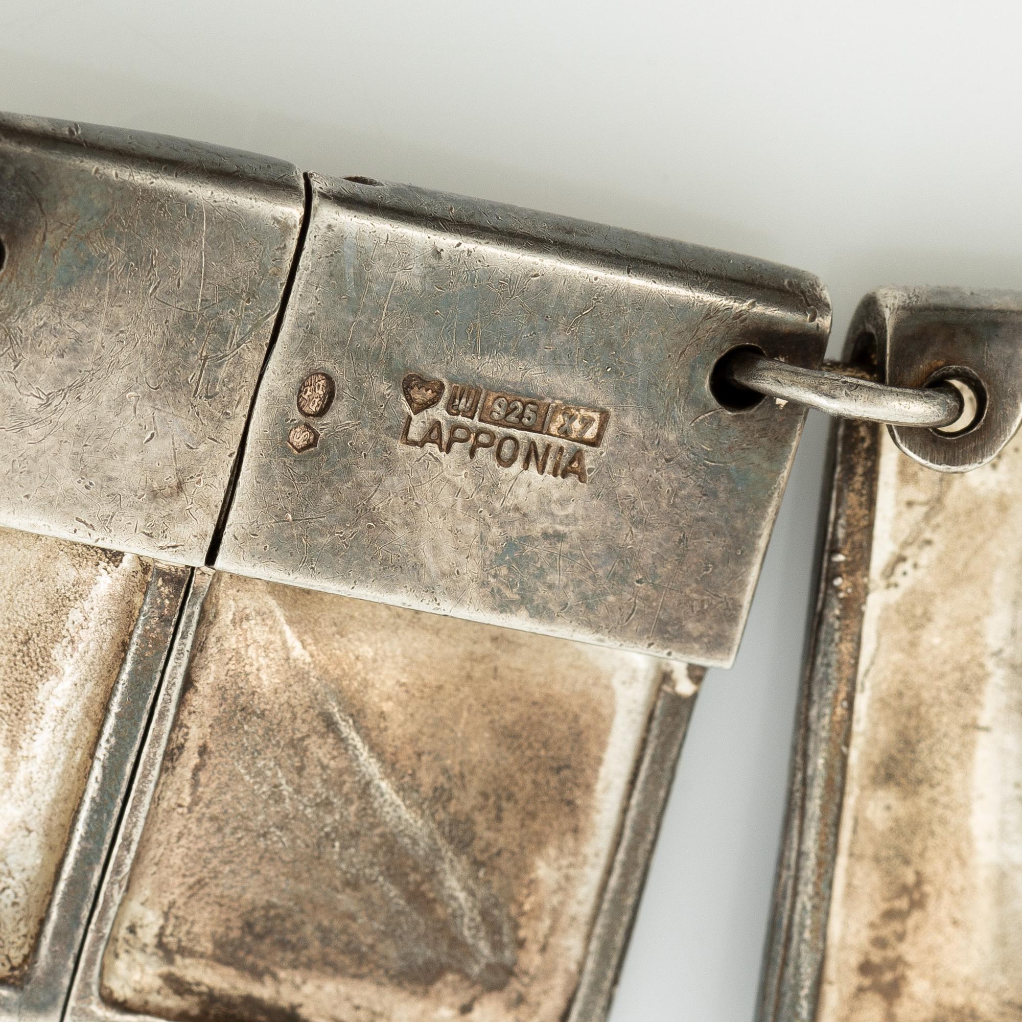 Björn Weckström, A necklace "Galactic Peaks", sterling silver, for Lapponia Finland 1975.