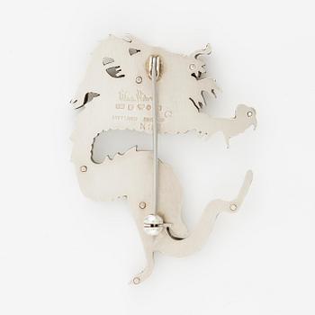 Wiwen Nilsson, a sterling silver brooch in the shape of a dragon, Lund 1955.