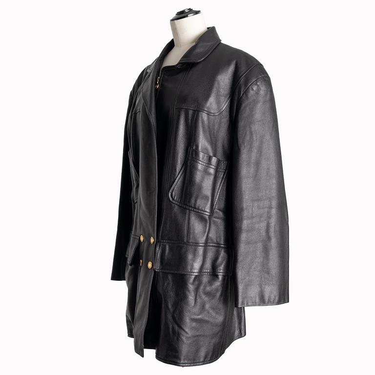 Chanel, A 1990's leather jacket.