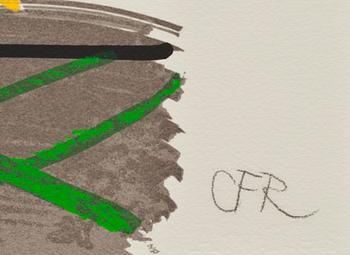 CARL FREDRIK REUTERSVÄRD, färglitografi, signerad och numrerad 196/200. Arches, France.