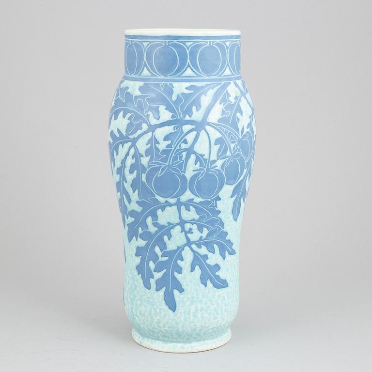 Josef Ekberg, an earthenware 'Sgraffito' vase, Gustafsberg, 1915.