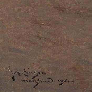 JOHAN ERICSON, oil on canvas, signed and dated Marstrand 1904.