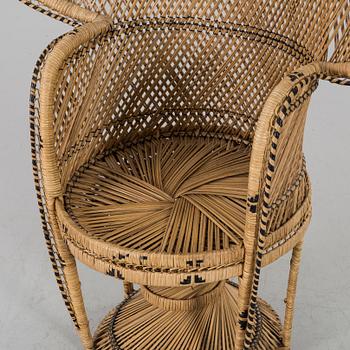 A rattan chair, late 20th century,