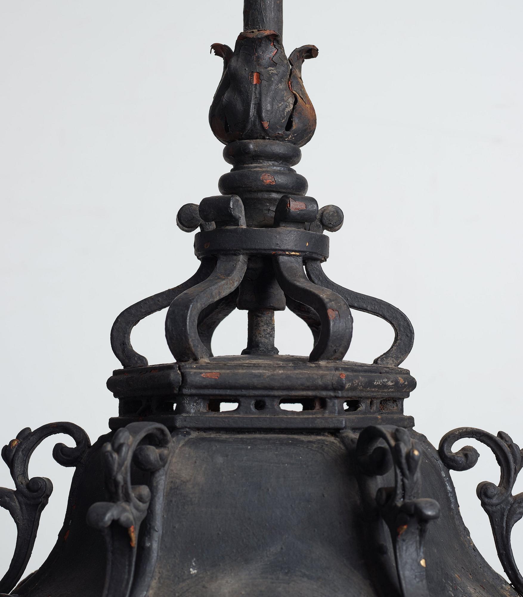 A pair of lanterns, circa 1900, from the Sagerska building, Hamngatan 14, Stockholm.
