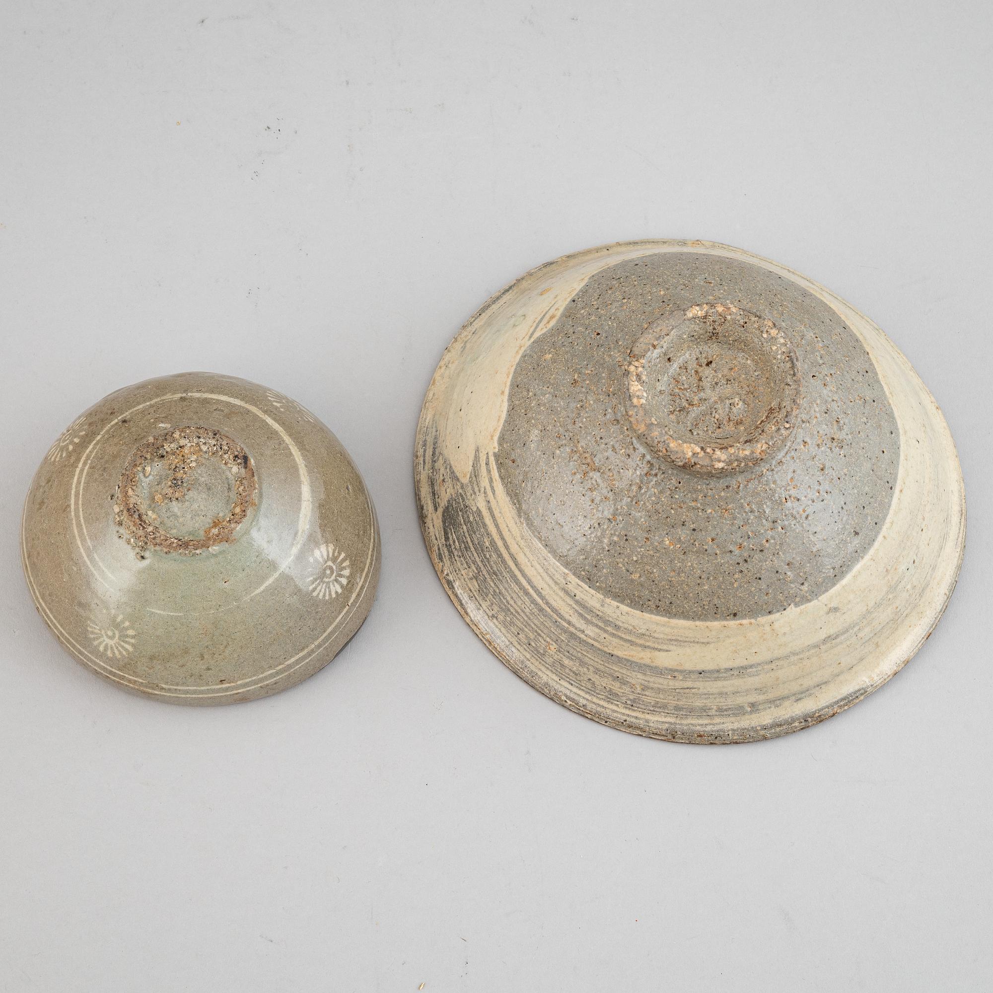 Two ceramic bowls, Korea, Goryo/Koryo (918-1392).