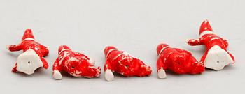 FIGURER, 5 st, biskvi, 1800-/1900-tal.