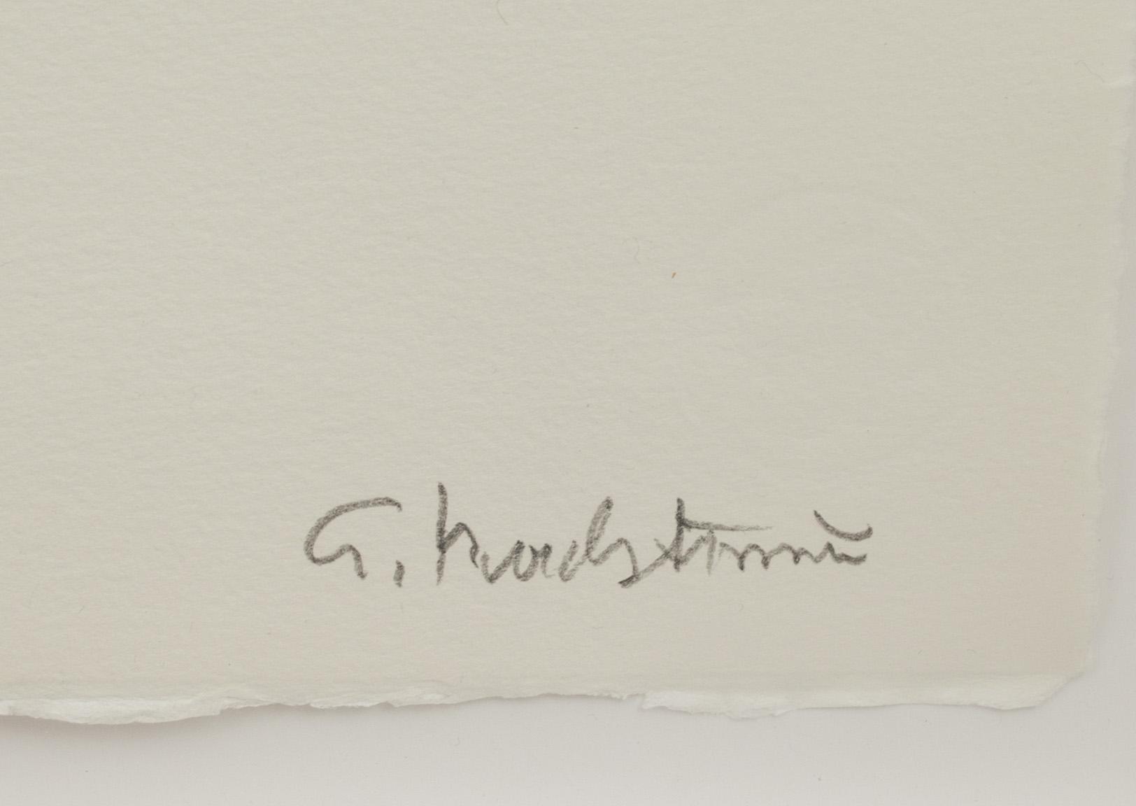 GERHARD NORDSTRÖM, litografi. Signerad.