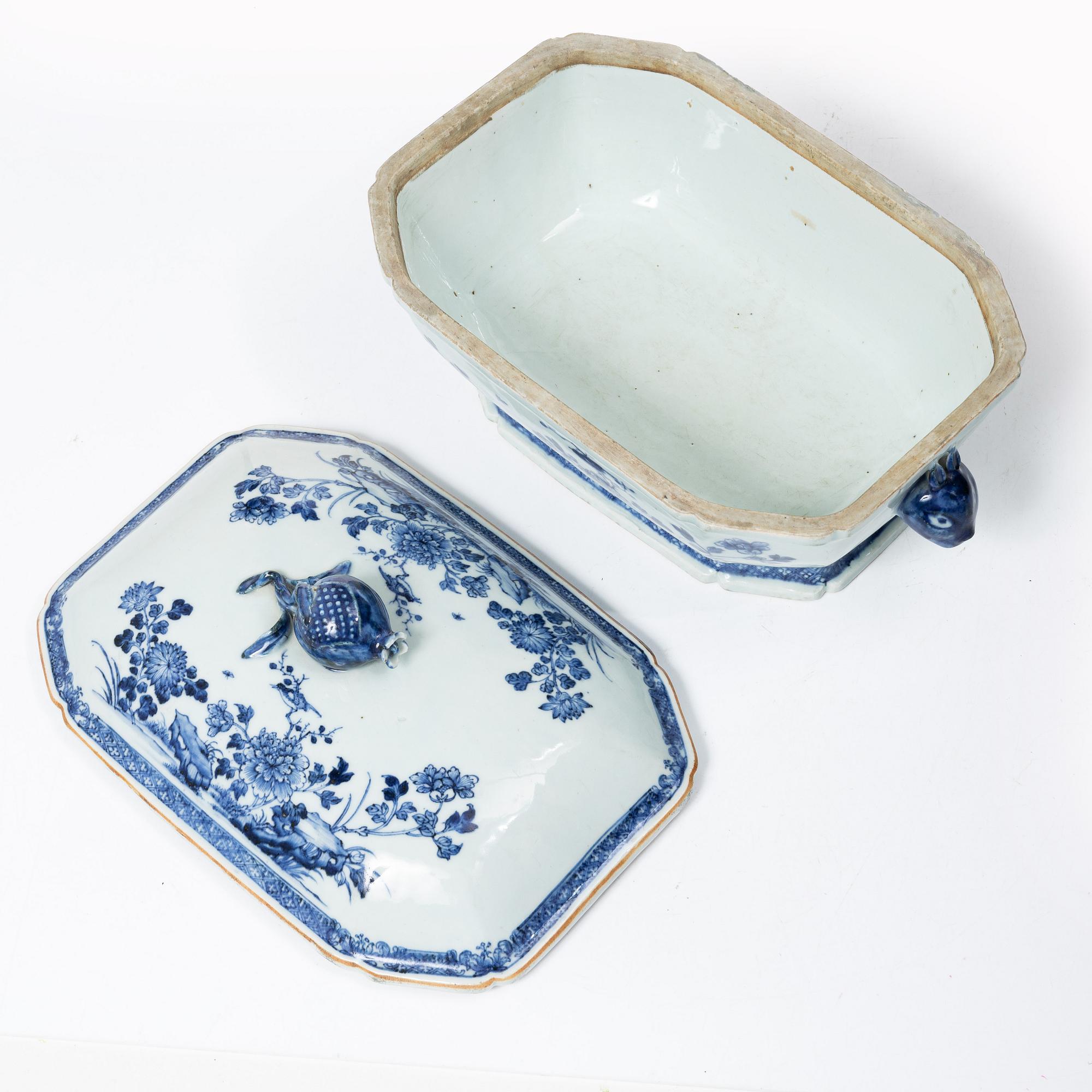 Servisdelar, 4 st, kompaniporslin, Kina, Qingdynastin, 1700-tal.