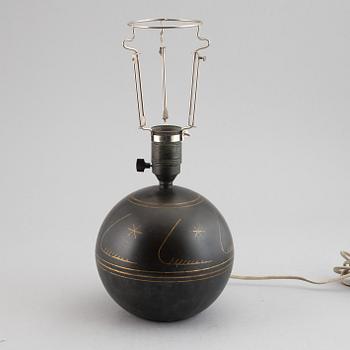 Bordslampa, funkis, brons, Sverige, 1930-tal.