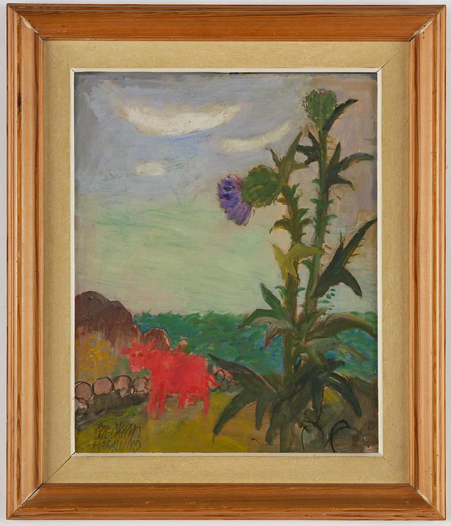 Olle Olsson-Hagalund, Red cow by the sea.