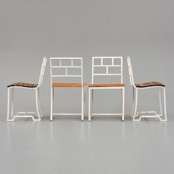 Carl Hörvik, a set of garden furniture, table with 4 chairs for 'Stadshotellet Båstad' or 'Lindgården', Stockholm ca 1927-29.