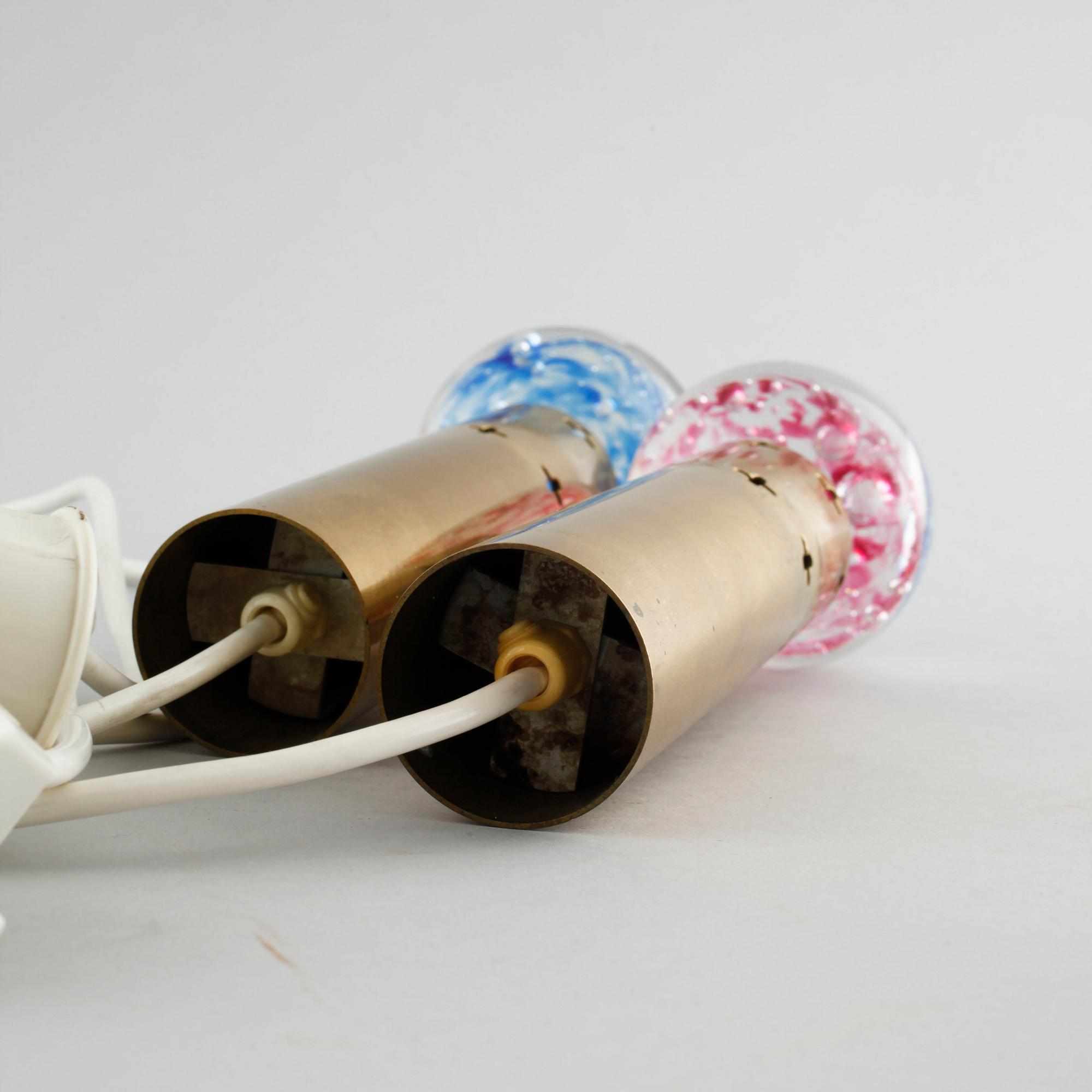 TAKLAMPOR/FÖNSTERLAMPOR, ett par, 1900-talets andra hälft.