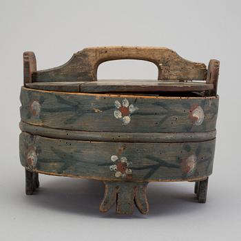 A folk art bowl, Sweden marked  PJES JPD 1800.