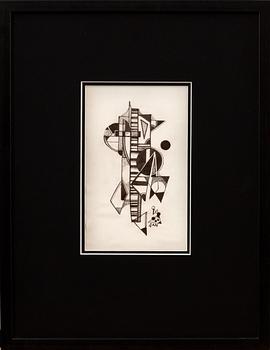 GÖSTA ADRIAN-NILSSON, tusch, signerad.